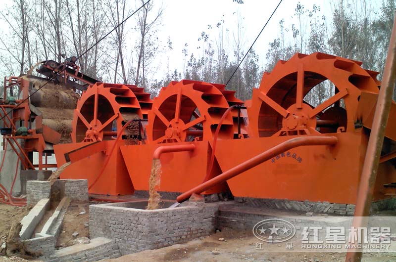 三臺洗砂機同時生產(chǎn)，更有效